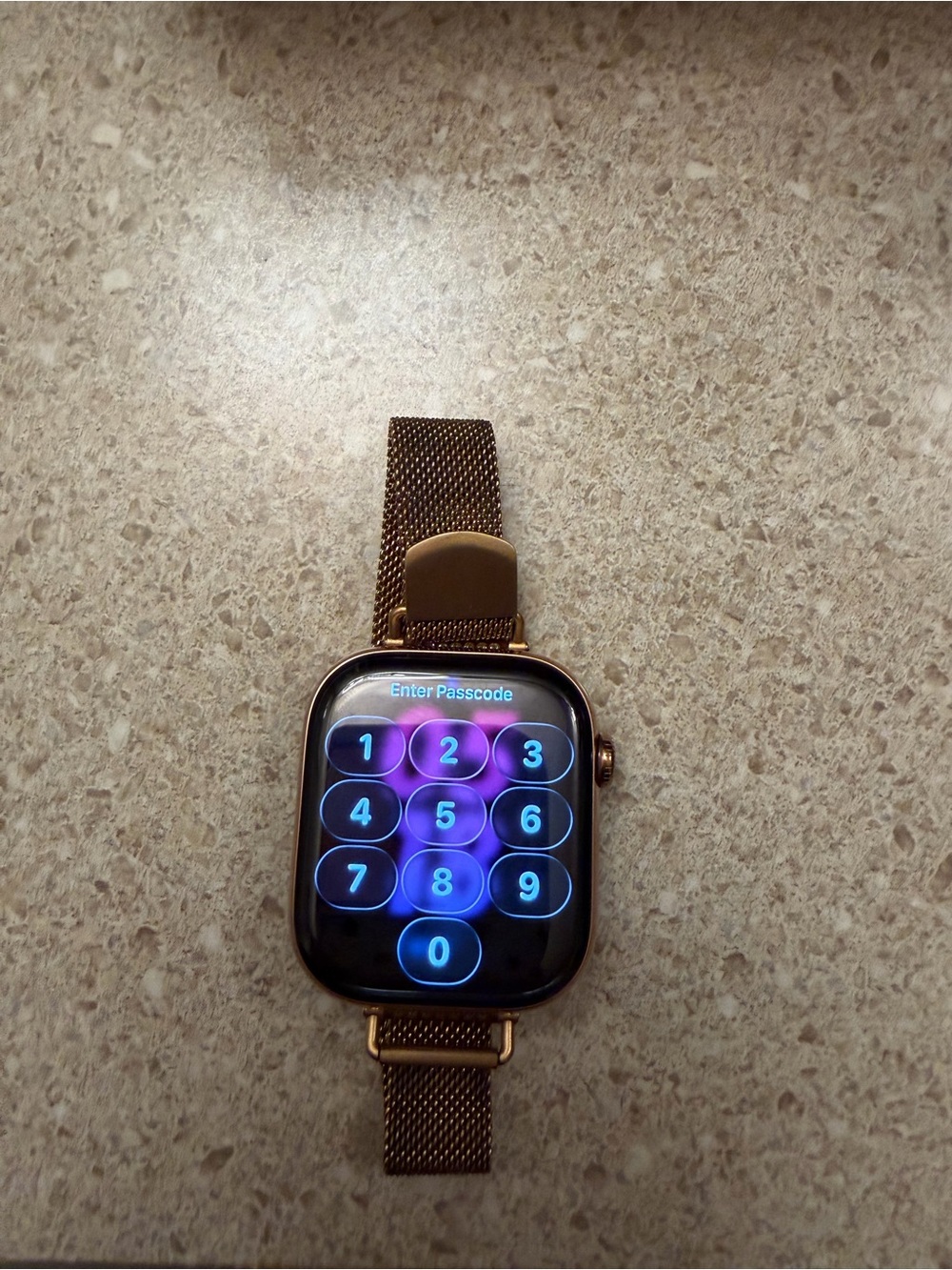 Apple Gold Smartwatch with Gold Milanese Mesh Band
